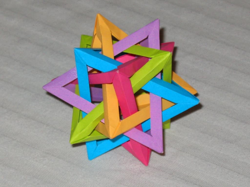 Five Intersecting Tetrahedra
