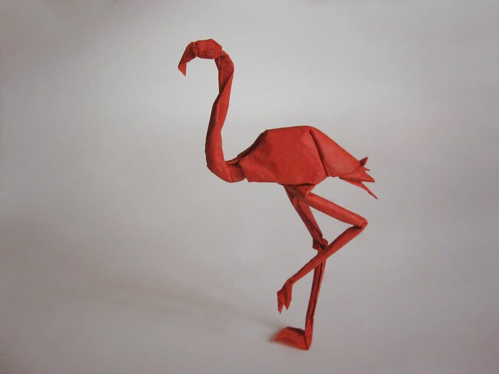 Origami Greater Flamingo