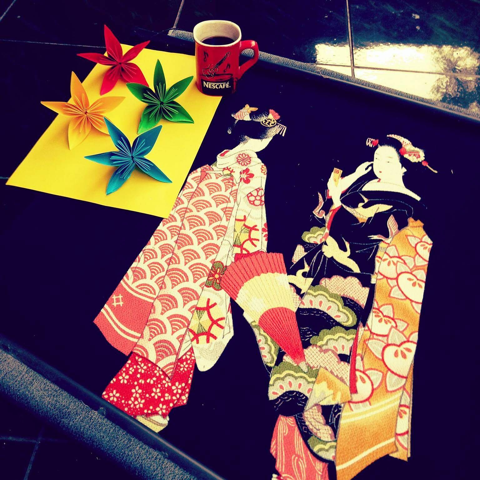 Origami Geisha Figures