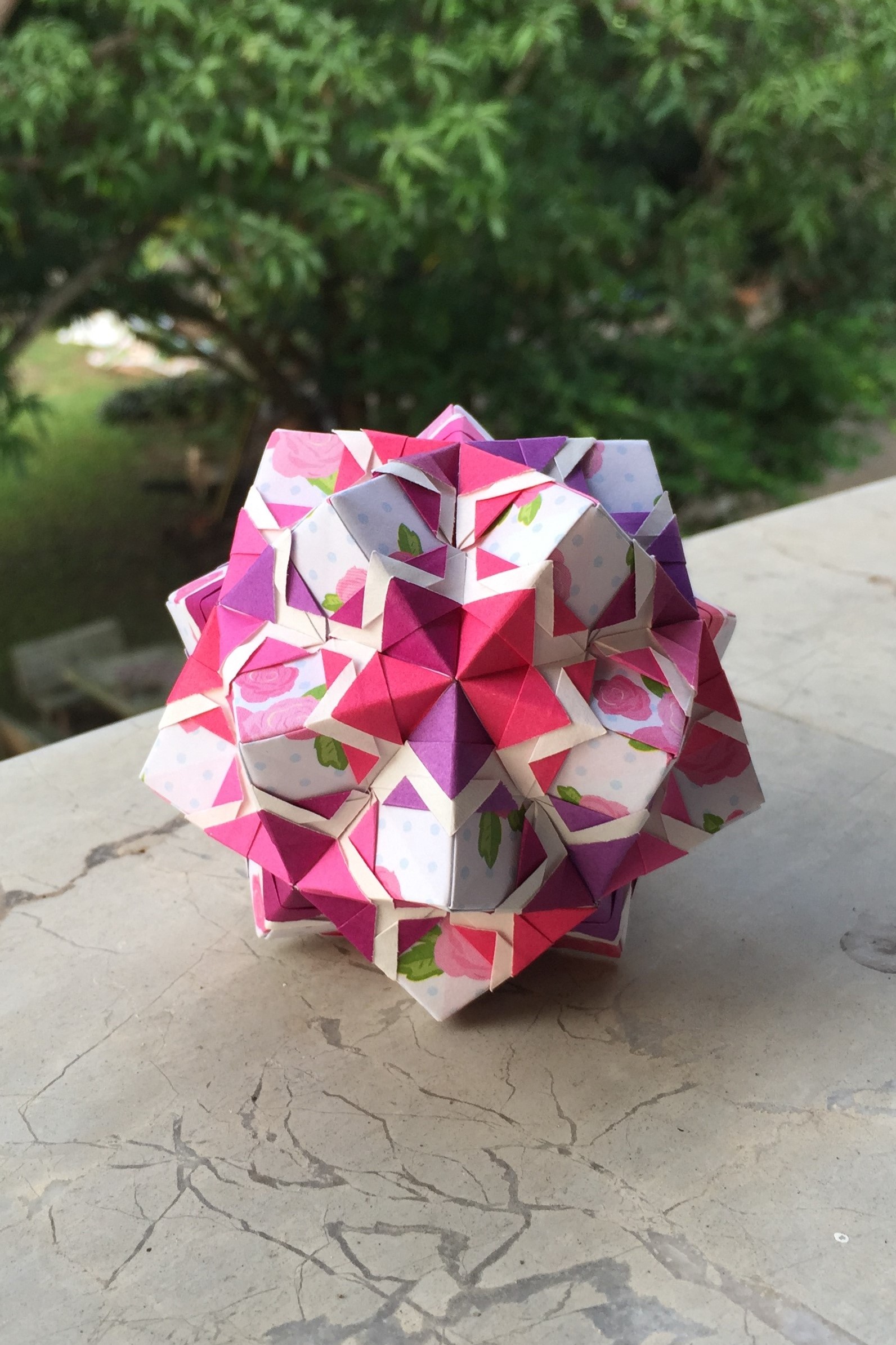 Raspberry Kusudama