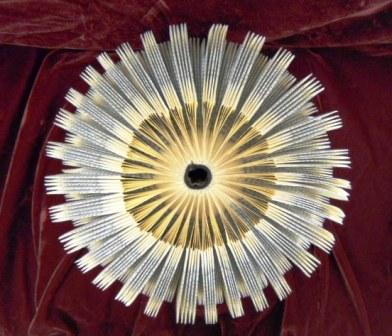 Round Book Fan Sculpture