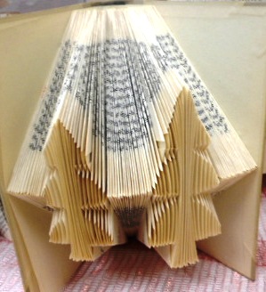 Folded Book Art: Christmas Trees