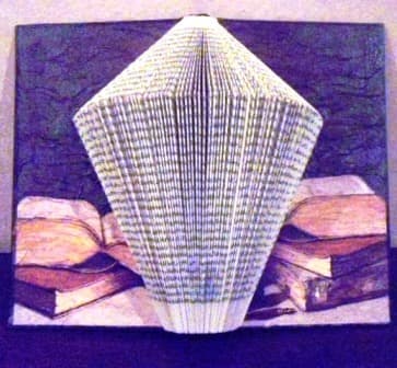 Book-Origami als Notizzettelhalter