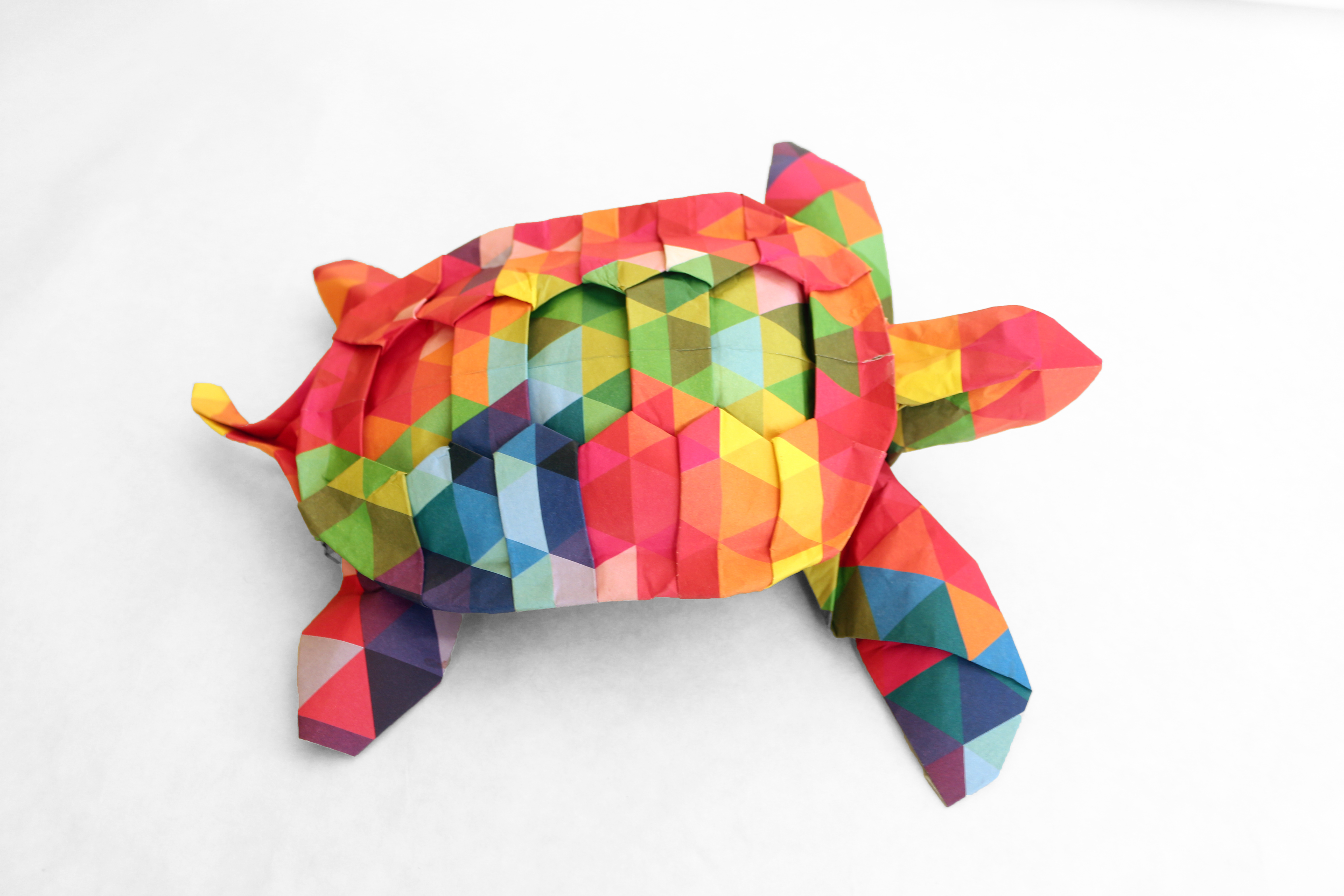 Origami Rainbow Sea Turtle