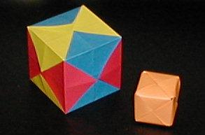 Modular Origami Cube (Sonobe)