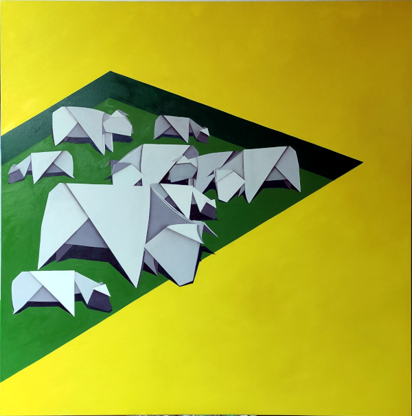 Stylized Origami Cow