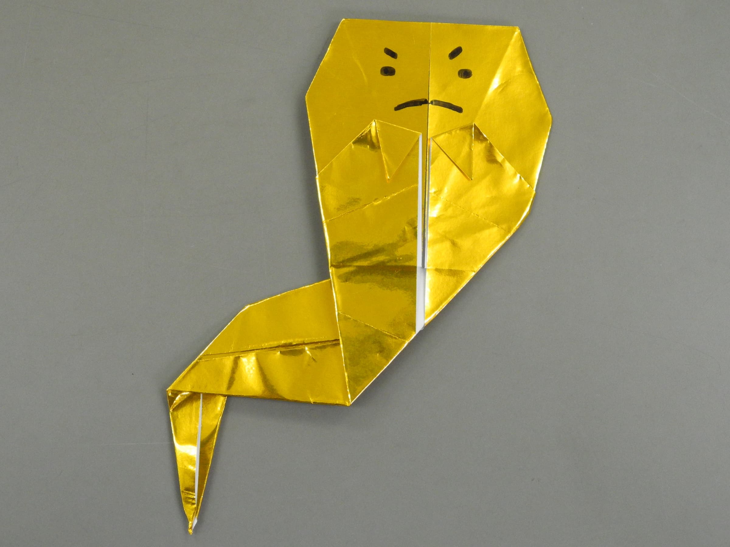 Gold origami ghost