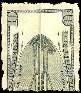 10 Dollar Bill 9/11 Conspiracy Fold