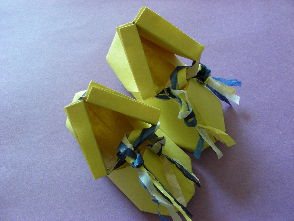 Origami Baby Booties