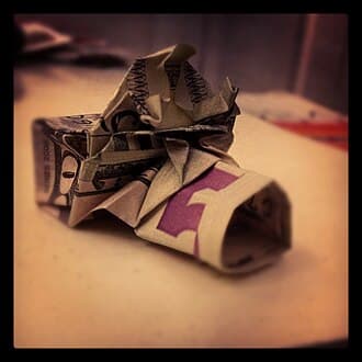 Origami Camera from a $5 Bill