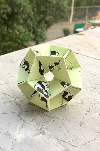 Dodecahedron Kusudama (Double-sided Concave Hexagonal Ring)