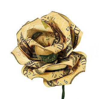 Origami Money Rose