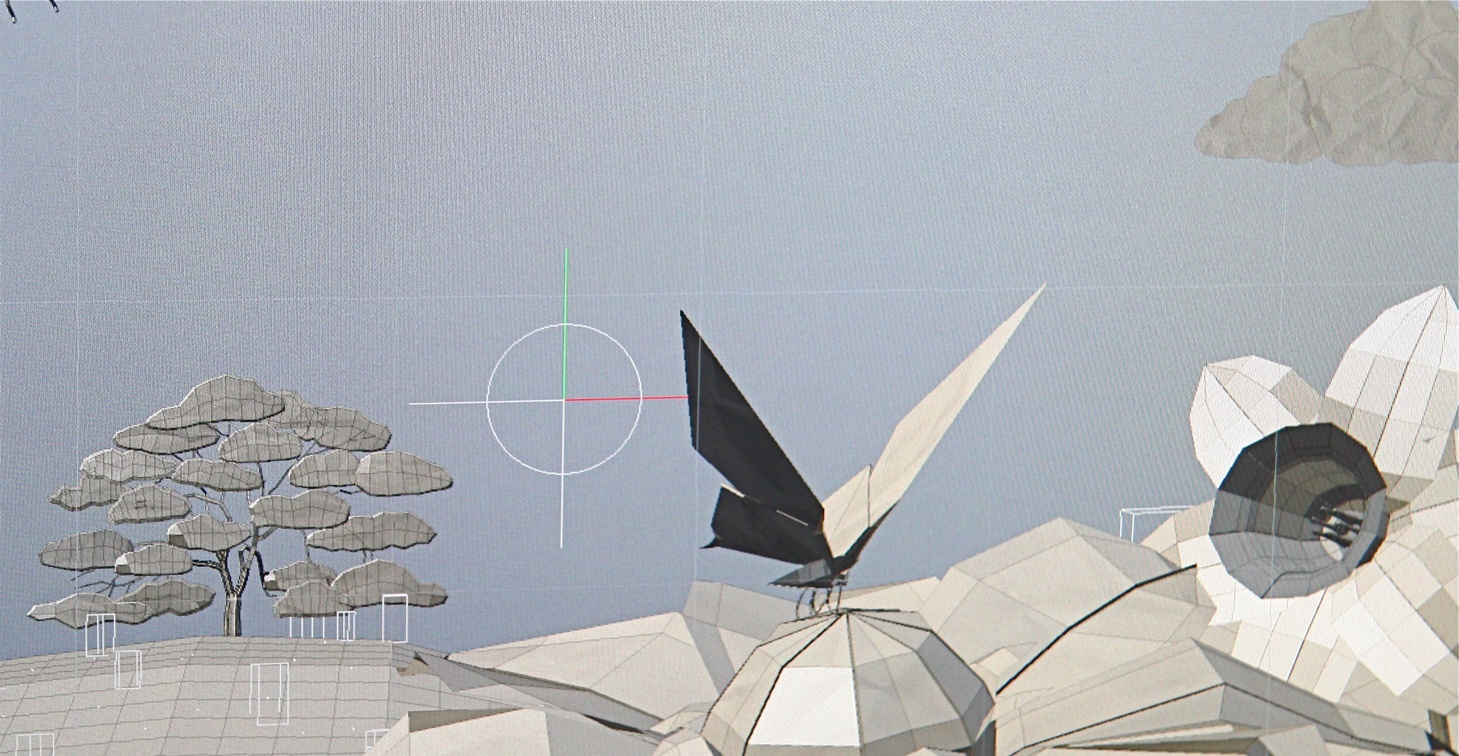 Origami Landscape Animation Scene