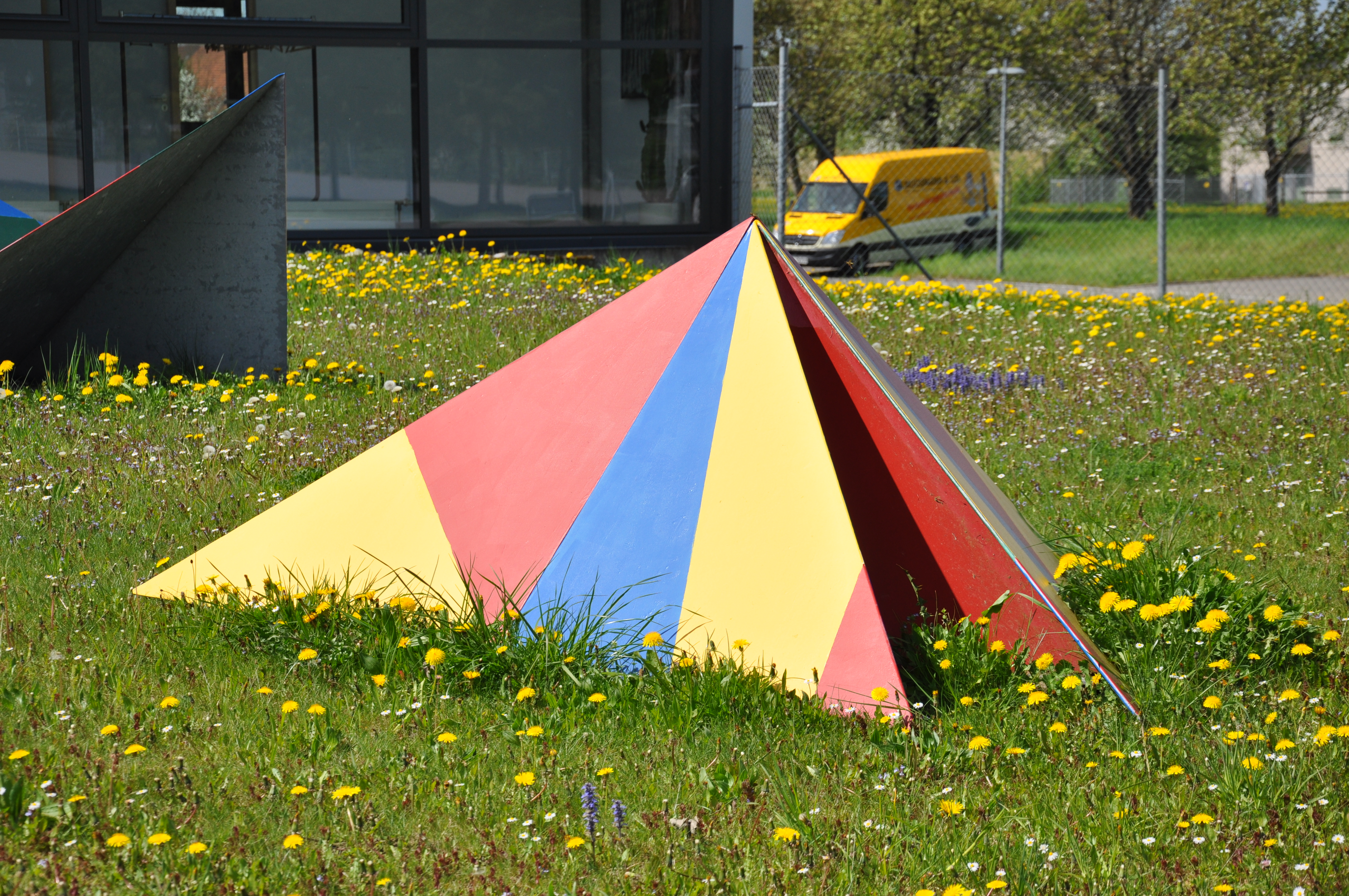 Geometric Pyramid Sculpture