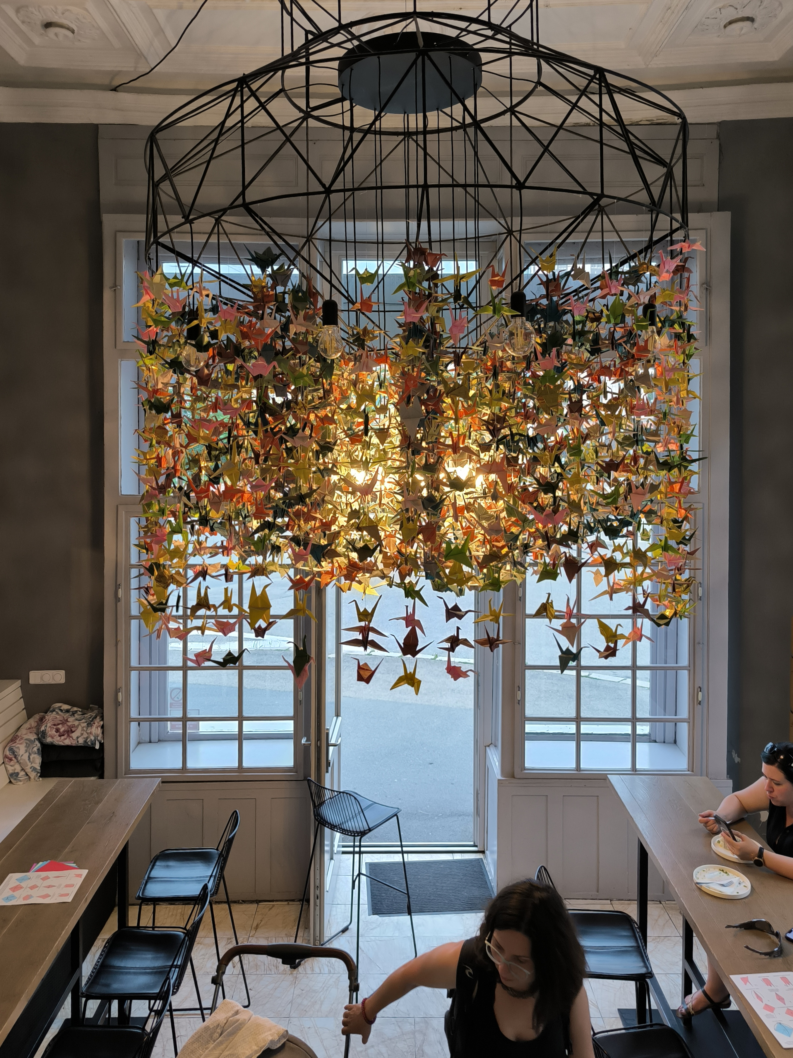 Origami Crane Chandelier