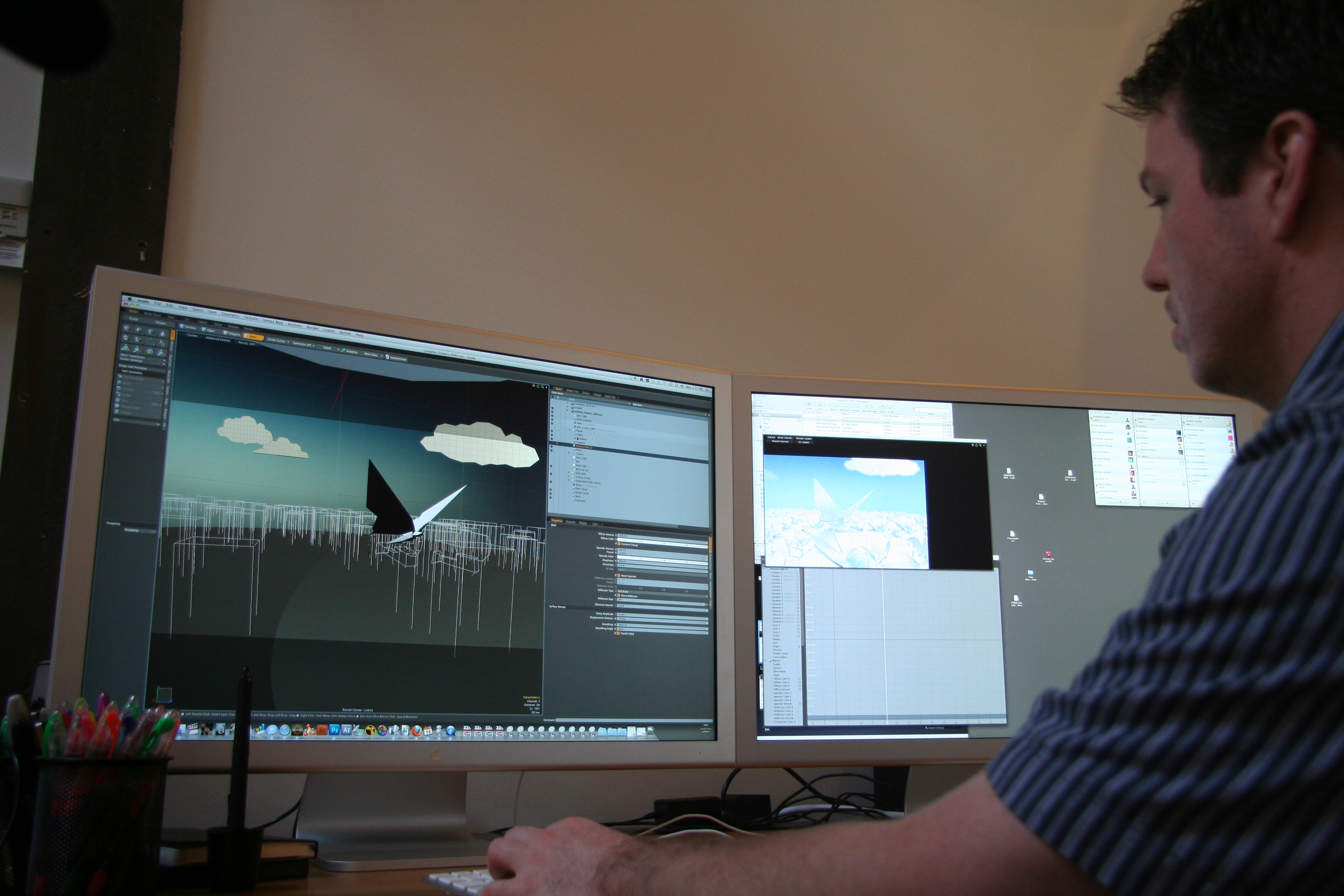 Digital Origami-Inspired Bird Model