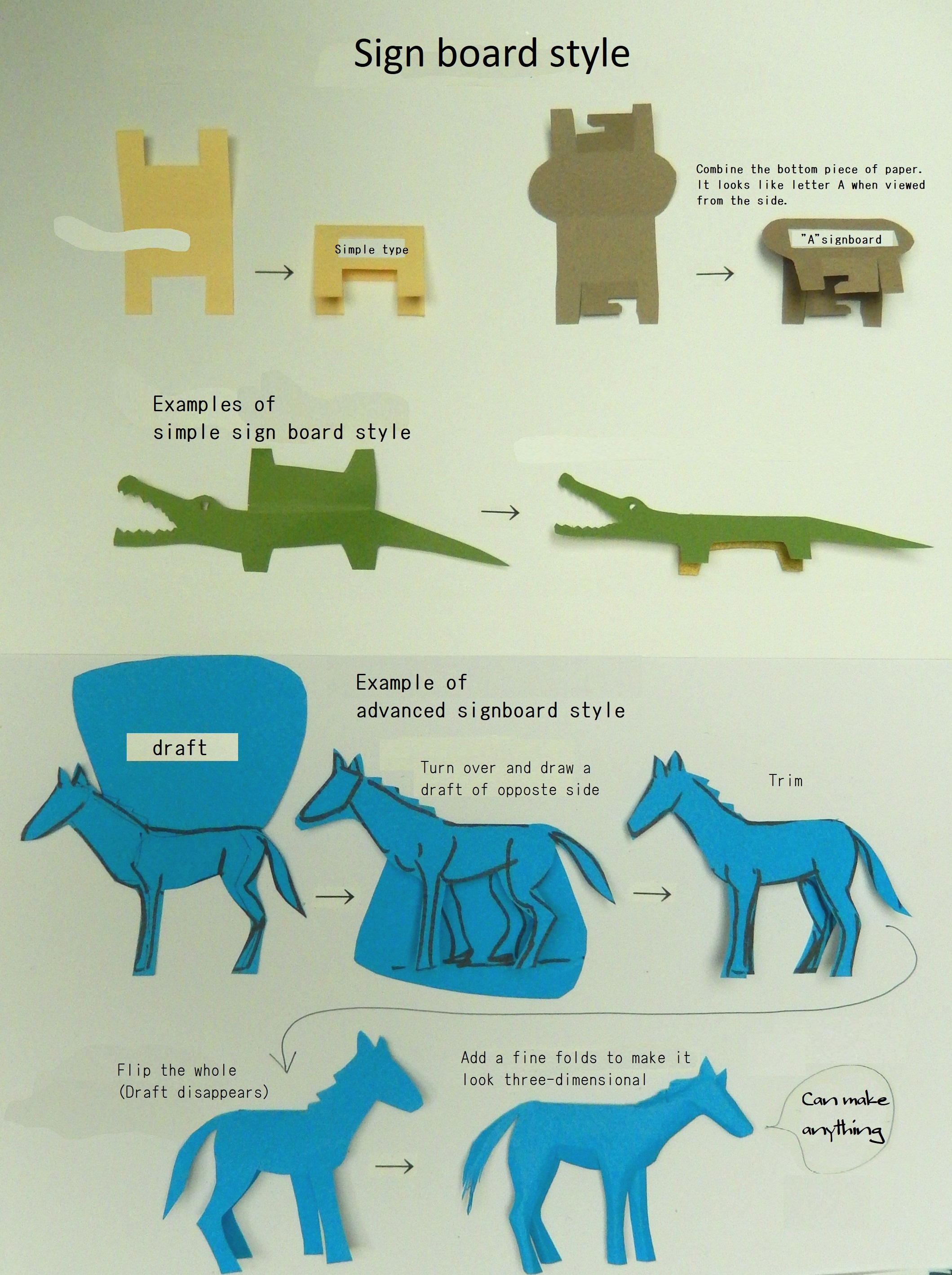 Signboard Style Frame (Kirigami)