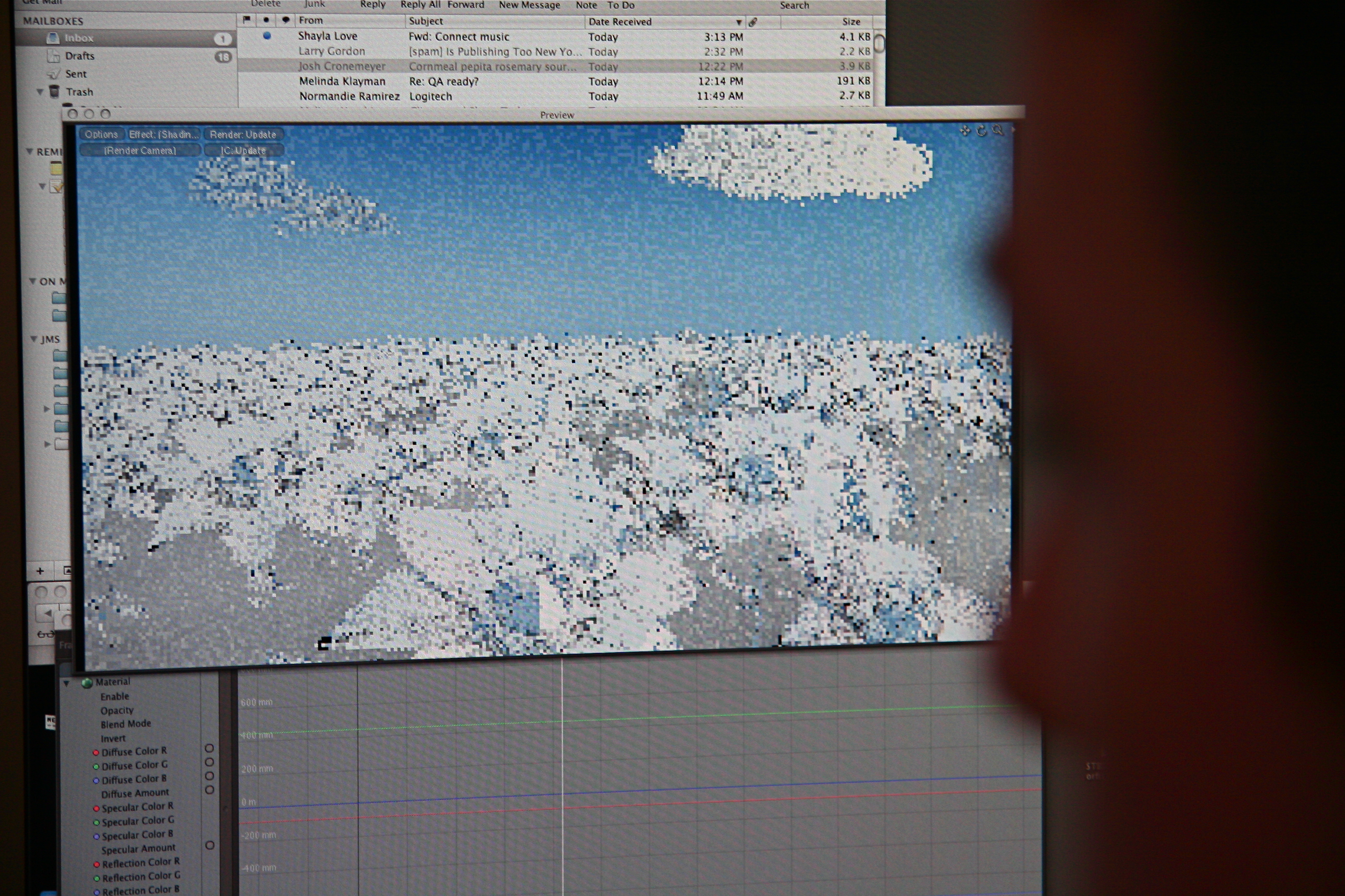 Digital Origami Landscape Animation Frame